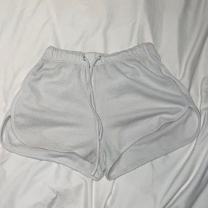 White Waffle Drawstring Princess Polly Shorts